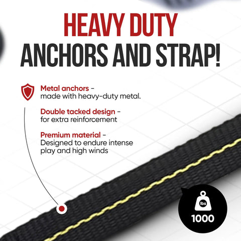 Heavy Duty Basketball Hoop Anchor Tie Down Kit For Secure Court Setup Ground Stakes Trampoline Anchors Easy One Piece Installation description