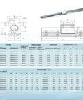 SBR16 Linear Rail Kit Including Two 400 Mm Shafts And Four Precision Carriage Bearing Blocks technical drawing and specifications.