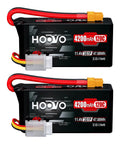 Two-pack 3S LiPo Battery 4200mAh 120C 11.4V softcase XT60 connector for RC cars, drones, planes, quadcopters, FPV, crawlers, aircraft