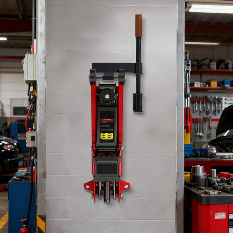 Heavy Duty Wall Mount Jack Stand Organizer For Floor Jacks And Hydraulic Trolleys Universal Truck Jack Holder in garage