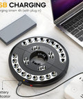 Rechargeable Patio Umbrella Lights With 28 LEDs for Ambient Glow 3 Brightness Modes with USB charging setup