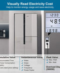 Plug In Energy Meter With Real Time Cost Tracking And Backlit Display for fridge with overload protection and readout example