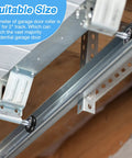 Super Quiet Nylon Garage Door Rollers 24 Pack With 6200Z Bearings And 4.7 Inch Stems shown on track system