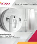 All-In-One Smoke And Carbon Monoxide Detector With Voice Alerts, Battery Backup, Hardwired 120V Interconnectable System, LED Indicator Lights, Easy Mounting, 4-Pack, Kidde 5.6-inch unit