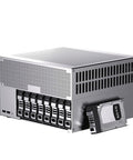 Eight Bay Desktop Nas Tower Armed With Intel Core Ultra 9 Chipset And Thirty Two Gb Ram Serving Up Knockout Speed With Dead Simple Config For Heavy Data Loads That Need Maximum Throughput Every Single Day, showing rear view with drive bays.