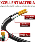 Skrizcable 16/3 25 ft outdoor extension cord, black, three-prong SJTW, waterproof & weatherproof