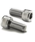 Two premium 304 stainless steel socket head cap screws in three eighth inch by one inch size for heavy work.