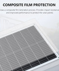 Flexible 100W Solar Panels Kit With 30A Controller For Off Grid 12V Battery System showing composite film protection feature