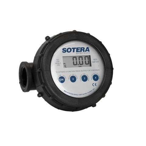 1 Inch Digital Chemical Transfer Meter With Nutating Disc Technology, rugged polypropylene body, tough readout display for industrial use