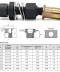 7 Mandrel Carbon Steel Rivet Nut Tool Kit For Drill Heavy Duty Fastening Set With 210 Press In Nuts High Torque Control Forged GCR15 Nosepieces And 12 9 Grade Alloy Mandrel For Smooth Installations And Reduced Thread Stripping, M3-M12 sizes