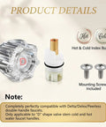 Upgrade Your Bathroom With Stylish Clear Acrylic Faucet Handles. 4PCS Replacement Kit For Delta Delex Peerless D-Shaped Shutoff Valves.
