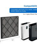 Replacement HEPA Filter For Four Fan Air Purifier Compatible With HE4FKPET Fits HE401 HE402 HE405 HE400 Models