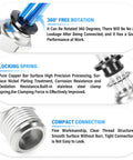 Male Straight Push To Connect Fittings Half Inch Tube OD X Quarter Inch NPT Thread Pack Of 2 Copper And Plastic Build diagram