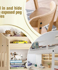 10 Pcs 38mm Plastic Hole Plugs Snap In Locking Hole Covers on furniture, bookcase, and loft bed for seamless finish
