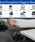 Placing tiles on Beefy and Heavy Duty Adjustable Paver and Tile Pedestal Set, 26 Pack, Raise From 1 3/16 to 2 3/8 Inches