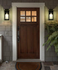 Outdoor Wall Sconce Lantern Built To Last Weatherproof Porch Light With Clear Glass Shade Rustproof Exterior Lighting E26 Socket