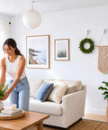 Heavy Duty Adhesive Swivel Hooks Four Pack No Drill Rotating Wall Mounts For Living Room Lights Indoor Plants Wind Chimes Effortless Breezy Hangin Setup To Level Up Your Personal Space in sunny living room with plants and decor.