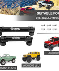 Center Driveshaft For SCX24 Beefed Up Steel Upgrade For C10 AXI00001 JLU Wrangler AXI00002 Bronco AXI00006 Heavy Duty CNC Hardened Steel U Joint For Extreme RC Performance, black 1/24 RC parts set