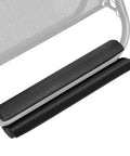 Two Pack Zero Gravity Chair Foot Rest Cushions For Outdoor Recliners, Anti Gravity Folding Lounge Footpads, black set installed
