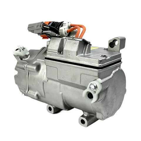 Electric AC Compressor Swap For Lexus LS600HL, compact design, direct replacement for hybrid sedans, low draw motor.