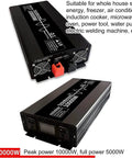 Badass 10000W Power Inverter Transforms 24V 48V 60V Batteries Into 110V 220V AC Output Featuring A Slick LCD Display.