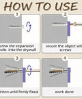 How to use Tree Shaped Steel Hollow Wall Anchors With Screws M6 And M8 Expansion Drywall Anchors For Loose Hinges And Heavy Duty Mounts 70 Piece Kit Delivers Rock Solid Long Lasting Fixes