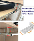 Heavy Duty Keyboard Shelf Slides For Under Desk Setup With Adjustable Height Bracket And Ball Bearing Extension Rails 35cm