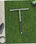 Pro Grade Durable Stainless Steel Soil Probe Sampler for garden testing on lawn with gardening tools