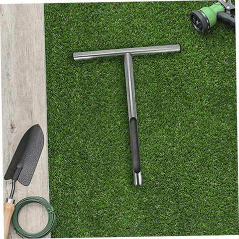 Pro Grade Durable Stainless Steel Soil Probe Sampler for garden testing on lawn with gardening tools