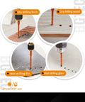 Amazon BGTEC four-blade drill bits set, 10 pcs, 3/16-1/2 in carbide; dry/wet drilling in brick, wood, tile, glass.