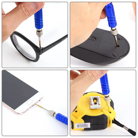Ultra Handy Mini Precision Screwdriver Set With Magnetic Bits for Electronics and Eyeglasses, used on phone, glasses, mouse, tape measure.