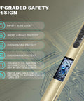 Upgraded USB C Rechargeable Flameless Plasma Arc Lighter With LED Display Windproof Candle Lighter safety features close-up