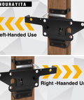 Self Closing Gate Hinge And Latch Kit For Wooden And Vinyl Fence Gates, Easy Install, Durable Weatherproof Self Locking Gate Latch, Fits Outdoor Fences Like Pool Gates And Barn Doors, Smooth Quiet Operation, left- and right-handed use