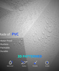 Close-up of 33 Pack 3D Diamond Wall Panels For Interior Decor, PVC texture with water droplets, waterproof and durable features highlighted.