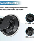 Front view of X AUTOHAUX 4WD front differential vacuum actuator, black plastic with silver outer ring.