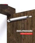 Soft Closing Automatic Door Closer 35Kg Pneumatic With Adjustable Speed And Positioning Stop, mounted on wooden door