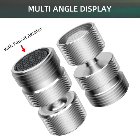 Metal Swivel Faucet Adapter For Sink To Garden Hose Chrome Finish Easy Install No Fuss Setup With G Three Fourths Male Thread Brass Connector Included For Female Faucet Heads, with faucet aerator