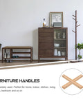 Solid Wood Cabinet Handles Set Of 2 For Drawers Wardrobe Doors And Kitchen Cupboards Built To Last Furniture Hardware With 192mm Center To Center Easy To Install Classic Rustic Farmhouse Style, displayed with rustic furniture in a living room setting.