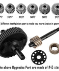 Beefed-Up 48-Pitch Spur Gear Set for 1/10 Scale RC Cars with 76T, 83T, 86T and 90T Gears and 17T, 19T, 21T, 23T, 25T, 27T Pinions