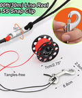 Must Have High Visibility Surface Marker Buoy With Reel For Scuba Diving Set Includes 100ft ABS Dive Reel with steel snap