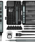 Handy Mini Electric Screwdriver Kit With 50 Precision Bits And 5 Torque Settings Durable USB Rechargeable Power Tool open case