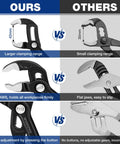 Comparison of 7 Inch Water Pump Pliers With Quick Release Groove Joint, V Jaw Tongue And Groove Pliers, and other pliers features.