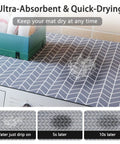 Top Washer And Dryer Cover Pad 25.6 By 23.6 Inches Non Slip Dust Proof Protector Mat showing quick dry water absorption