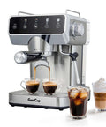 Espresso Machine With 20 Bar Pressure, Touchscreen Interface, Milk Frother And Hot Water, Stainless Steel Coffee Maker For Home Or Office