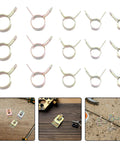 Vaguelly Spring Clamp Kit Galvanized Zinc 100pcs Assorted Inner Diameters 5mm-9mm Secure Pipe Hose Locks For Cars Home Repair Preventing Coolant Fuel Leaks Durable Anti Rust Clamping Power spring hose clamps in assorted sizes