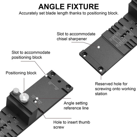 Chisel Sharpening Jig And Honing Guide For Woodworking Chisels And Planes With Pro Grade Angle Control Laser Gauge From 10 To 45 Degrees