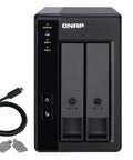 Dead Simple Setup Two Bay Usb Type C Direct Attached Storage Enclosure With Hardware Raid Support For Ssd And Hdd Drives with USB cable included.