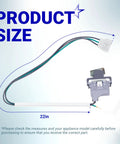 Ultra Durable Washer Lid Switch For 3949238 Fits Whirlpool And Kenmore Washers, showing product size of 22 inches with wiring