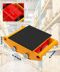 Super Heavy Duty Machinery Moving Skates 6 Ton Capacity With Non Slip Pu Rollers for easy transport, featuring 3 inch wheels and durable design.