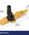 Supersub Smart 1100 Bilge Pump For Freshwater And Saltwater, 12V DC No-Fuss Automatic Operation, 1050 GPH Open Flow, dimensions shown